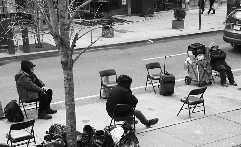 Soup Kitchen : St Luke's Lutheran Church : Hell's Kitchen : 2020 : Food Lines : Seventh Day Adventists Help the Needy : Streetlife : New York City : Times Square : Richard Moore : Photographer : Photojournalist